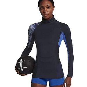 Nike Women's Training Top Long Sleeve Shirt Blue